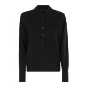 Klassieke Polo Shirt voor Mannen Seventy , Black , Dames