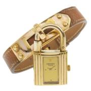 Pre-owned Stainless Steel watches Hermès Vintage , Yellow , Dames