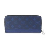 Pre-owned Leather wallets Louis Vuitton Vintage , Blue , Dames