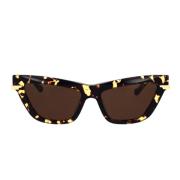 Cat-Eye Zonnebril Bv1241S 002 Bottega Veneta , Brown , Unisex