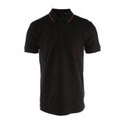 Slim Fit Zwarte Katoenen Polo Shirt Hugo Boss , Black , Heren