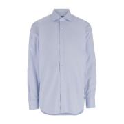 Stijlvolle Neck Shirt Collectie Barba , Blue , Heren