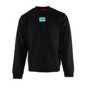 Zwarte Katoenen Sweater voor Heren Hugo Boss , Black , Heren