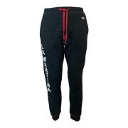 Geborstelde Fleece Joggers Zwart La Martina , Black , Heren