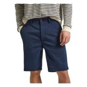 Regular Chino Korte Broek Pepe Jeans , Blue , Heren