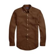 Linnen Overhemd Bruin Modern Fit Lichtgewicht Ralph Lauren , Brown , H...