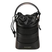 Zwarte Rise Mini Bucket Tas Alexander McQueen , Black , Dames