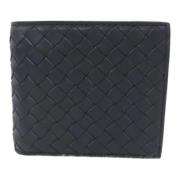 Pre-owned Leather wallets Bottega Veneta Vintage , Blue , Dames