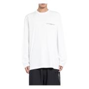 Witte Logo Tee Oversized Fit Y-3 , White , Heren