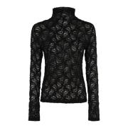 Kanten Top Seventy , Black , Dames