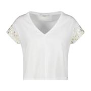 Korte Mouw T-shirt Gaudi , White , Dames