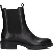 Zwarte Leren Chelsea Boots Dean Shelley Shabbies , Black , Dames