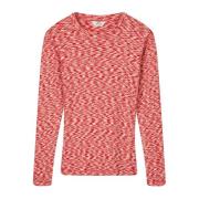 Katoenen Space Tuba Blouse Multi Rood Mads Nørgaard , Red , Dames