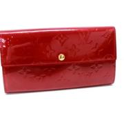 Pre-owned Fabric wallets Louis Vuitton Vintage , Red , Dames