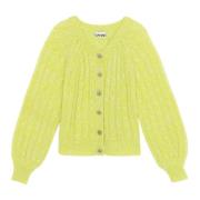 Cardigan Ganni , Yellow , Dames