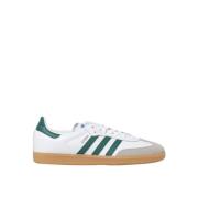 Witte Samba Og Leren Sneakers Adidas , White , Unisex