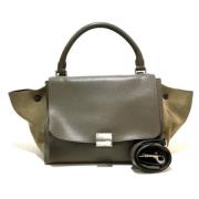 Pre-owned Leather handbags Celine Vintage , Green , Dames