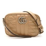 Pre-owned Leather gucci-bags Gucci Vintage , Beige , Dames