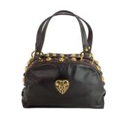 Pre-owned Leather handbags Gucci Vintage , Brown , Dames