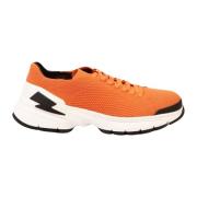 Stijlvolle Bolt Technische Stoffen Sneakers Neil Barrett , Orange , He...