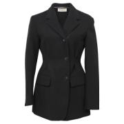 Pre-owned Wool outerwear Dries van Noten Pre-owned , Black , Dames