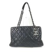 Pre-owned Leather chanel-bags Chanel Vintage , Black , Dames