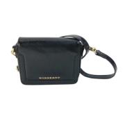 Pre-owned Leather shoulder-bags Burberry Vintage , Black , Dames