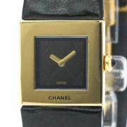 Pre-owned Stainless Steel watches Chanel Vintage , Black , Dames