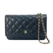 Pre-owned Leather chanel-bags Chanel Vintage , Black , Dames