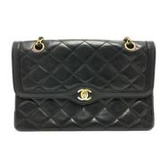 Pre-owned Leather chanel-bags Chanel Vintage , Black , Dames