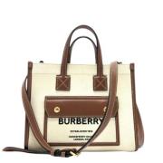 Pre-owned Canvas handbags Burberry Vintage , Beige , Dames