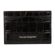 Zwarte Kaarthouder Portemonnees Alexander McQueen , Black , Dames