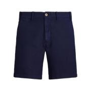 Blauwe Chino Shorts met Rits en Knoop Ralph Lauren , Blue , Heren