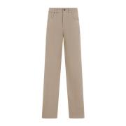 Medium Brown Cotton Pants Brunello Cucinelli , Brown , Dames