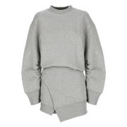 Grijze Katoenen Jurk met Logo The Attico , Gray , Dames