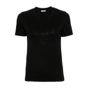 Zwarte T-shirts en Polos Moncler , Black , Dames