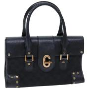 Pre-owned Canvas handbags Gucci Vintage , Black , Dames