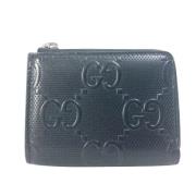 Pre-owned Leather wallets Gucci Vintage , Black , Heren