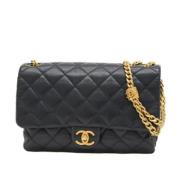 Pre-owned Leather chanel-bags Chanel Vintage , Blue , Dames