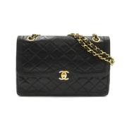 Pre-owned Leather chanel-bags Chanel Vintage , Black , Dames