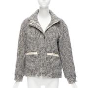 Pre-owned Wool outerwear Chanel Vintage , White , Dames