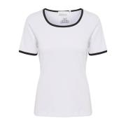 Slim Tee Top in Bright White Karen by Simonsen , White , Dames