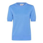 Milasz Ss Pullover Gebreid Saint Tropez , Blue , Dames