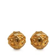 Pre-owned Yellow Gold earrings Chanel Vintage , Yellow , Dames