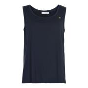 Sleeveless Tops IN Front , Blue , Dames