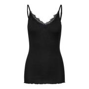 Mayasz Strap Top Zwart Kant Saint Tropez , Black , Dames