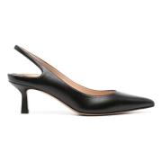 Zwarte Leren Pumps Roberto Festa , Black , Dames