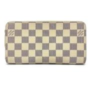 Pre-owned Canvas wallets Louis Vuitton Vintage , Beige , Dames