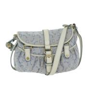 Pre-owned Canvas shoulder-bags Celine Vintage , Blue , Dames