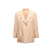 Pre-owned Fabric outerwear Chanel Vintage , Beige , Dames